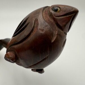 Italian Vintage Estate Hand Carved Wooden Bird Head smoking pipe